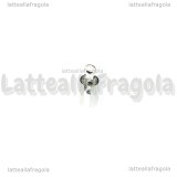 25 Pezzi di capocorda in rame argentato 11x4mm per fili da 3mm