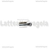 25 Pezzi di capocorda in rame argentato 11x4mm per fili da 3mm