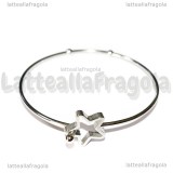 Bracciale Rigido Apribile con Stella in Acciaio 304 60mm diametro