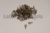 30 Ganci a vite con occhiello 6x4mm in metallo color Bronzo