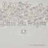 10 Rondelle mezzocristallo sfaccettato cristal AB 6x4mm