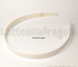 Cerchietto Bianco in plastica spessore 12mm