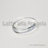 Cabochon in vetro trasparente ovale effetto lente 40x30mm
