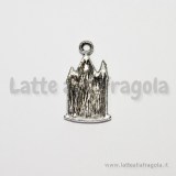 Charm castello in metallo zincato argento antico 23x12mm