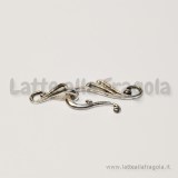 Chiusura Composta in metallo argento antico