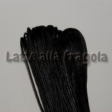 1 Metro di Cotone cerato nero da 1mm