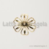 Filigrana Fiore in metallo gold plated 30mm
