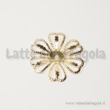 Filigrana Fiore in metallo gold plated 30mm
