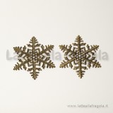 Filigrana fiocco di neve in metallo color bronzo 45mm