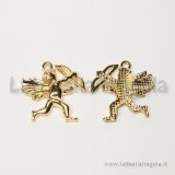 Ciondolo Cupido in metallo Gold plated 25mm
