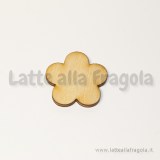 Fiore in legno naturale 25mm