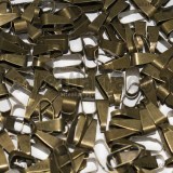 10 Contromaglie per ciondoli in metallo color bronzo 11x4mm