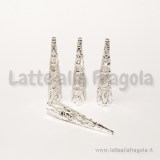 Coppetta filigranata a cono in metallo silver platedo 40x9mm