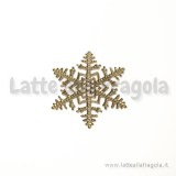 Filigrana fiocco di neve in metallo color bronzo 45mm