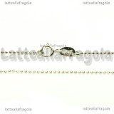 Collana in Argento 925 maglia a pallini 1mm 45cm