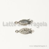 Chiusura filigranata n metallo argentato 20x7mm