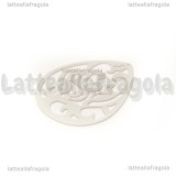 Goccia filigranata in acciaio inox 304 40x31mm