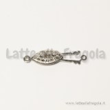 Chiusura filigranata n metallo argentato 20x7mm