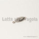 Chiusura filigranata n metallo argentato 20x7mm