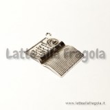 Ciondolo 3D Death Note in metallo argento antico 35x27mm
