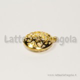 Ciondolo apribile filigranato gold plated tondo 18mm