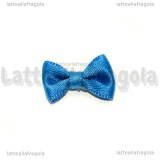 Fiocchetto in Raso Blu 21x12mm