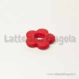5 connettori fiore in acrilico colori fluo assortiti 20mm