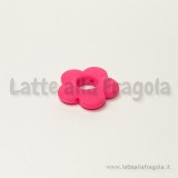 5 connettori fiore in acrilico colori fluo assortiti 20mm