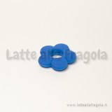 5 connettori fiore in acrilico colori fluo assortiti 20mm