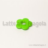 5 connettori fiore in acrilico colori fluo assortiti 20mm