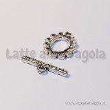 Chiusura composta in metallo argento antico 18x14mm