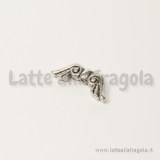 Spaziatore ali d'angelo in metallo argento antico 20x7mm