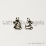 Charm cappello Babbo Natale in metallo argento antico 16x10mm