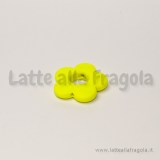 5 connettori fiore in acrilico colori fluo assortiti 20mm