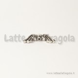 Spaziatore ali d'angelo in metallo argento antico 20x7mm