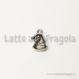 Charm cappello Babbo Natale in metallo argento antico 16x10mm