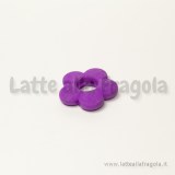 5 connettori fiore in acrilico colori fluo assortiti 20mm