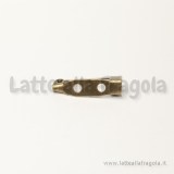 Base spilletta in metallo color bronzo 20x5mm