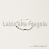 Anello chiuso in metallo Silver Plated 18mm