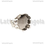 Base per anello filigranata in metallo canna di fucile con base tonda 20mm