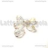 Goccia in vetro sfaccettato Cristal AB 15x10mm