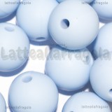 3 Perle in Silicone Azzurro 12mm