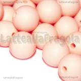 3 Perle in Silicone Rosa 12mm