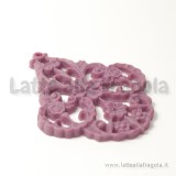 Ciondolo Candeliere Filigrana 55x45mm in resina vinaccio