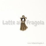 Charm vestito di Marilyn in metallo color bronzo 22x10mm