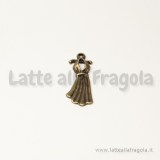 Charm vestito di Marilyn in metallo color bronzo 22x10mm