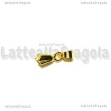 Portapendente in metallo gold plated 15x3mm