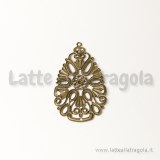 Filigrana a goccia color bronzo 48x28mm
