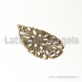 Filigrana a goccia color bronzo 48x28mm
