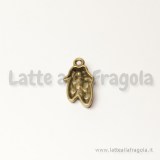 Charm scarpette danza in metallo color bronzo 19x11mm